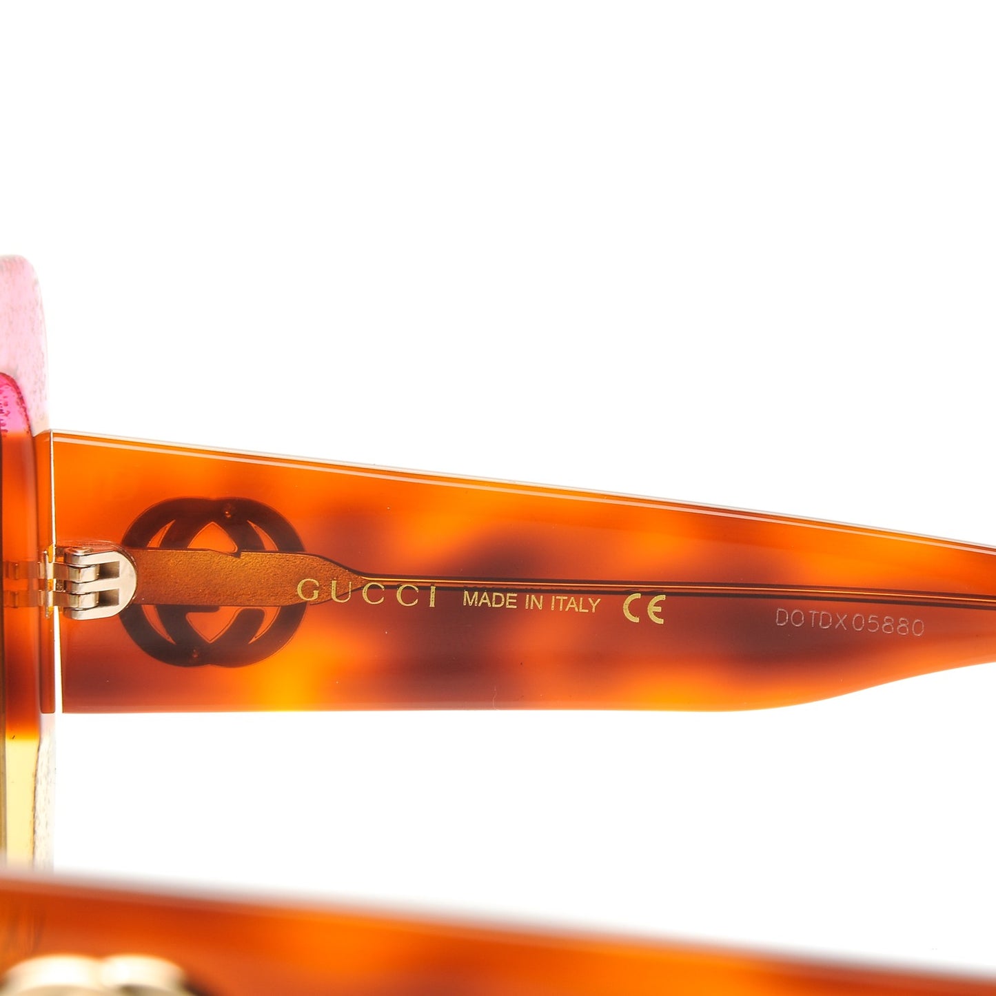 Square Frame GG0083S Sunglasses Glitter Pink Multi