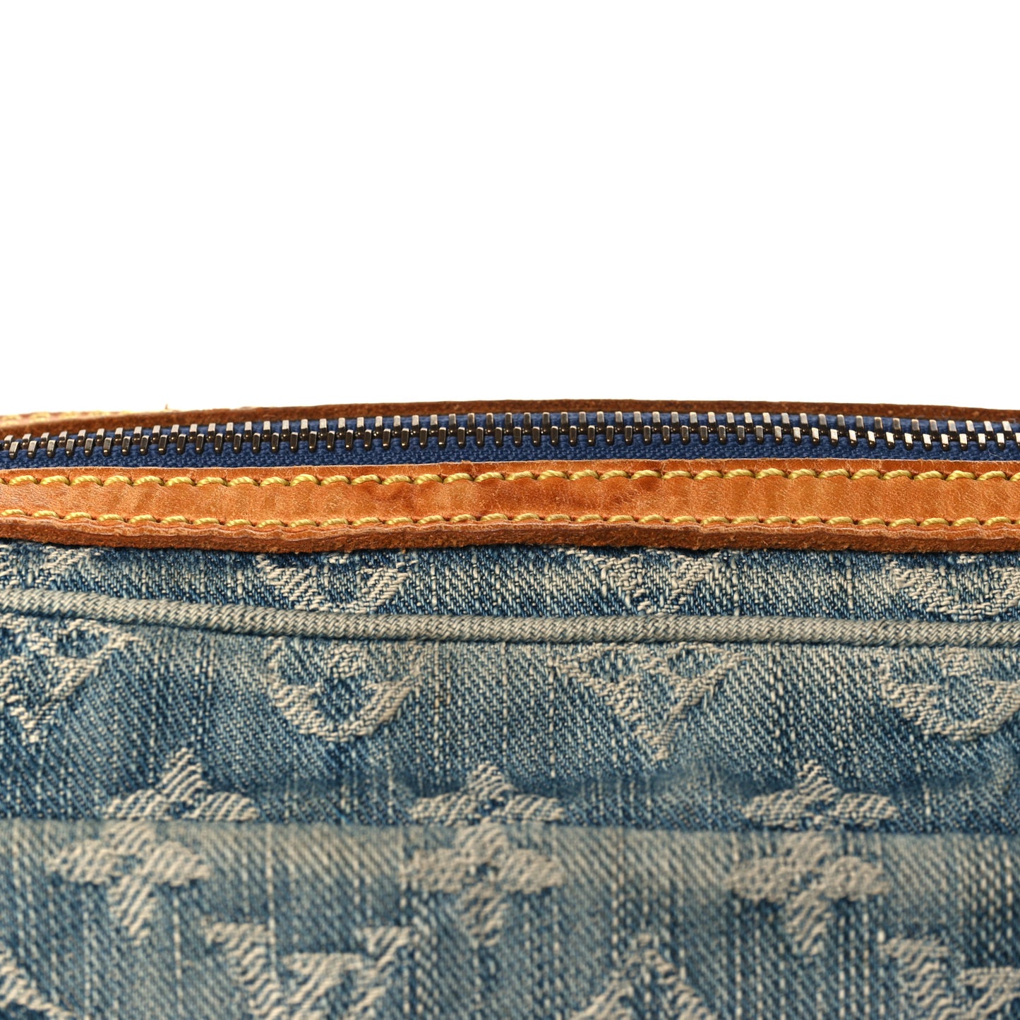 Monogram Denim Bum Bag Blue