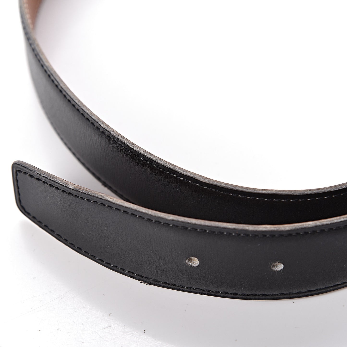 Box Courchevel 32mm H Belt 65 Black Gold