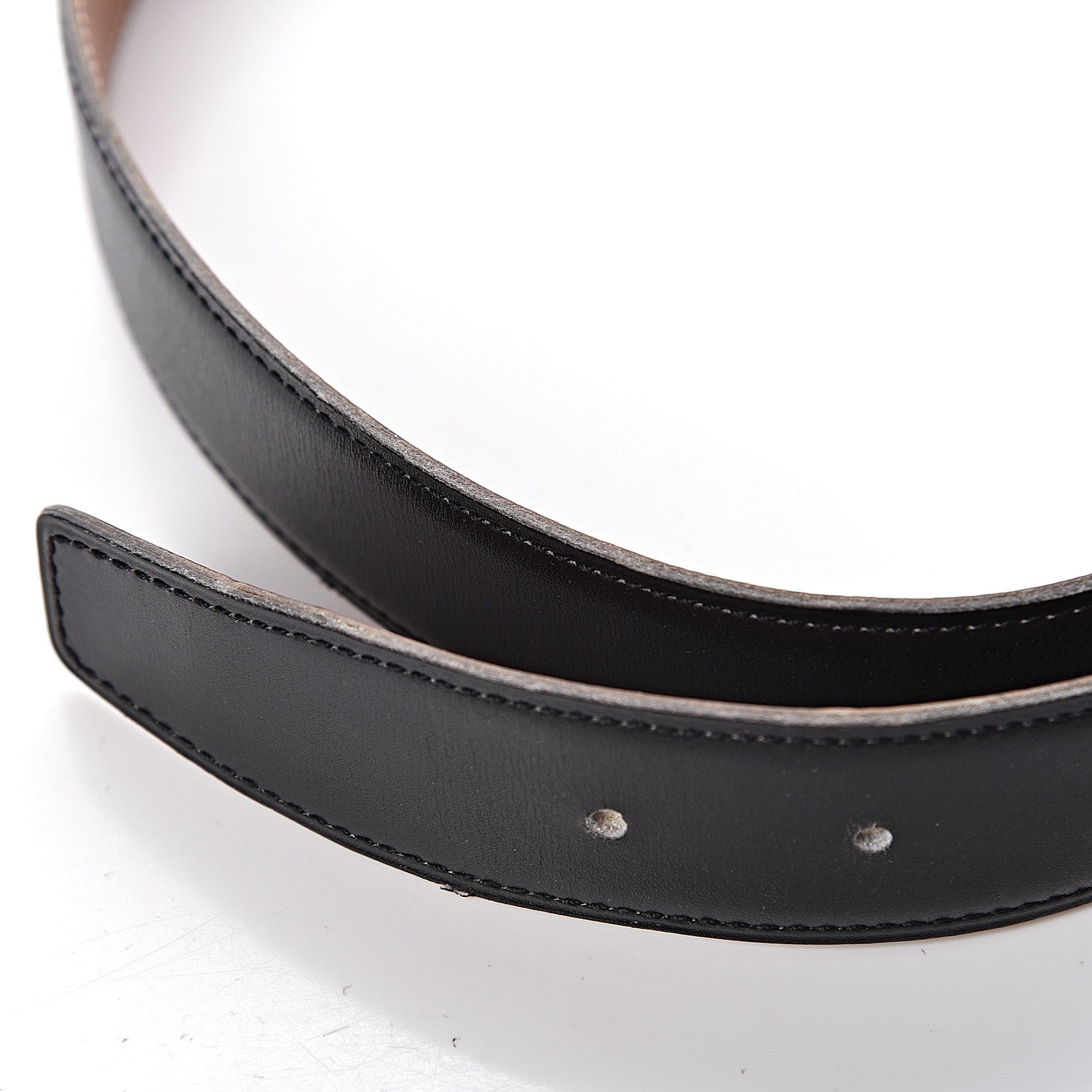 Hermes Box Courchevel 32mm H Belt 65 Black Gold 7 of 7