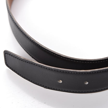 Hermes Box Courchevel 32mm H Belt 65 Black Gold 7 of 7