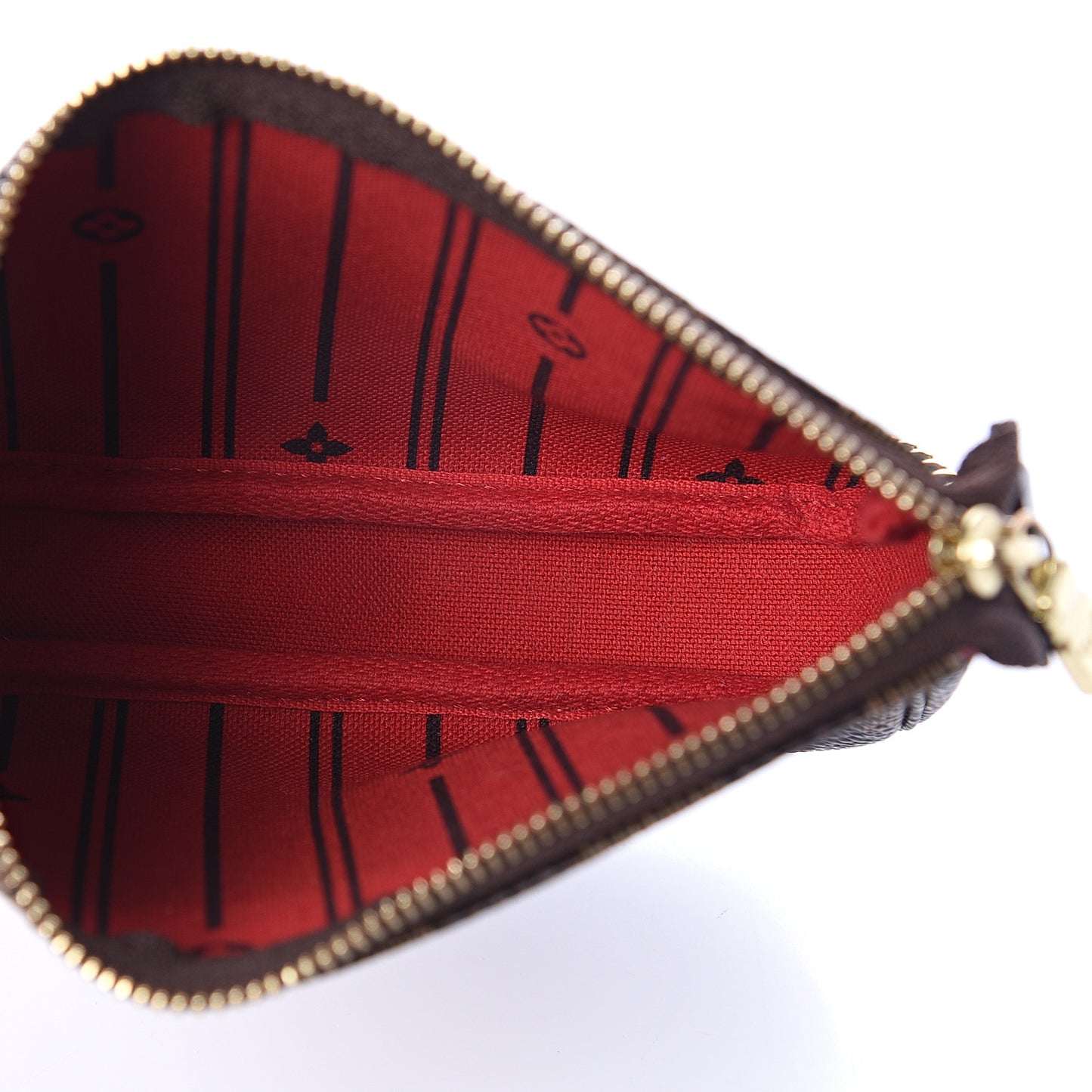 Damier Ebene Complice Trunks and Bags Mini Pochette Accessories Red