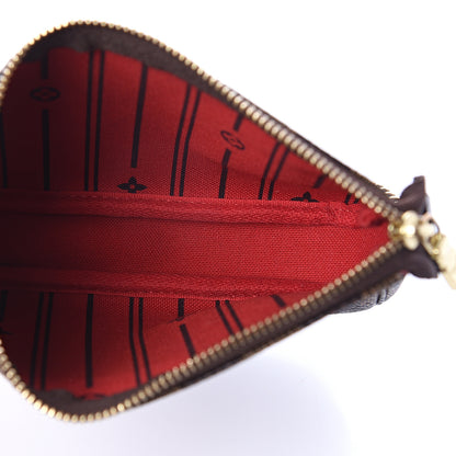 Louis Vuitton Damier Ebene Complice Trunks and Bags Mini Pochette Accessories Red 4 of 5