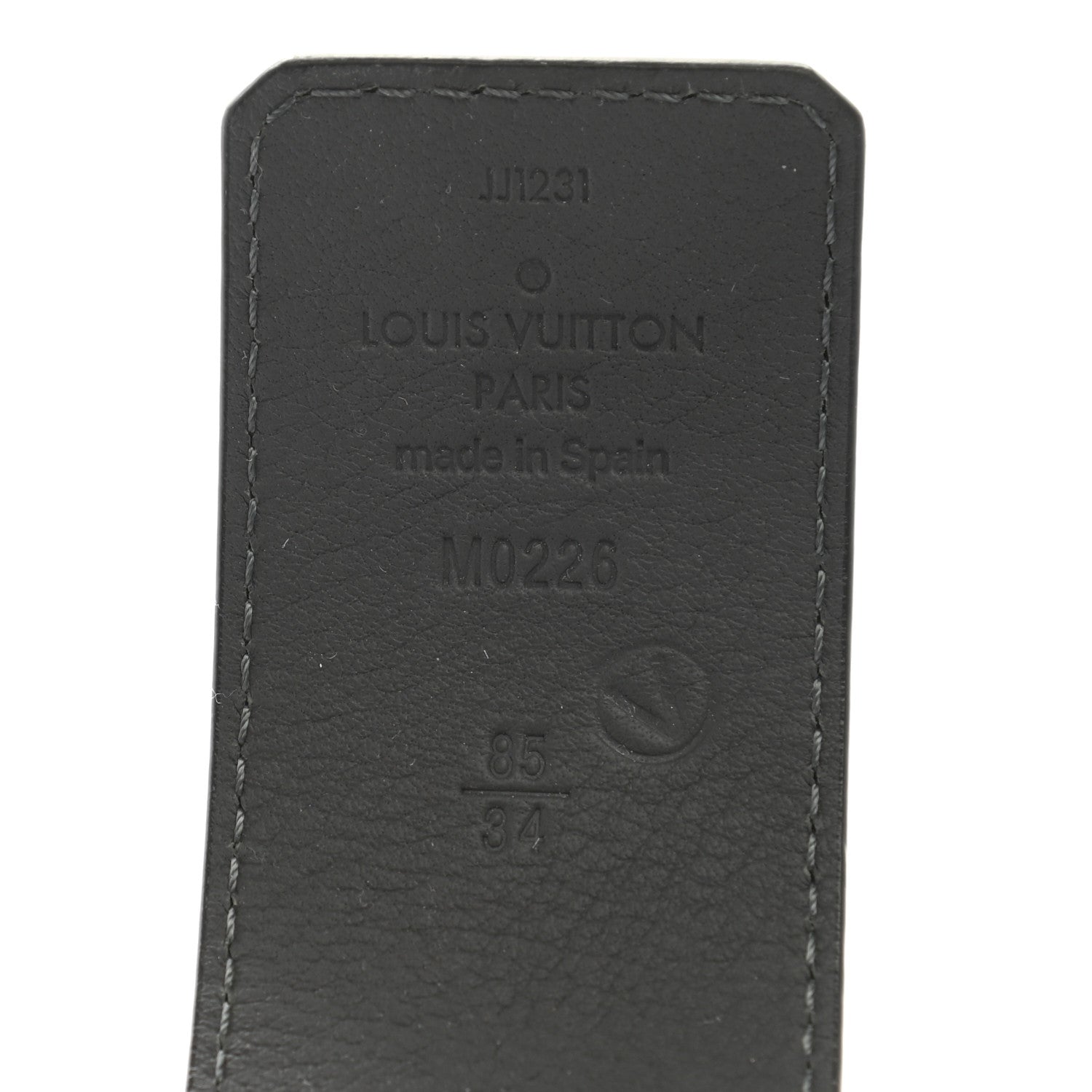 Louis Vuitton Calfskin 45mm LV Capucine Initiales Belt 85 34 Black Grey 3 of 5