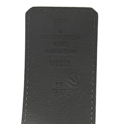 Louis Vuitton Calfskin 45mm LV Capucine Initiales Belt 85 34 Black Grey 3 of 5