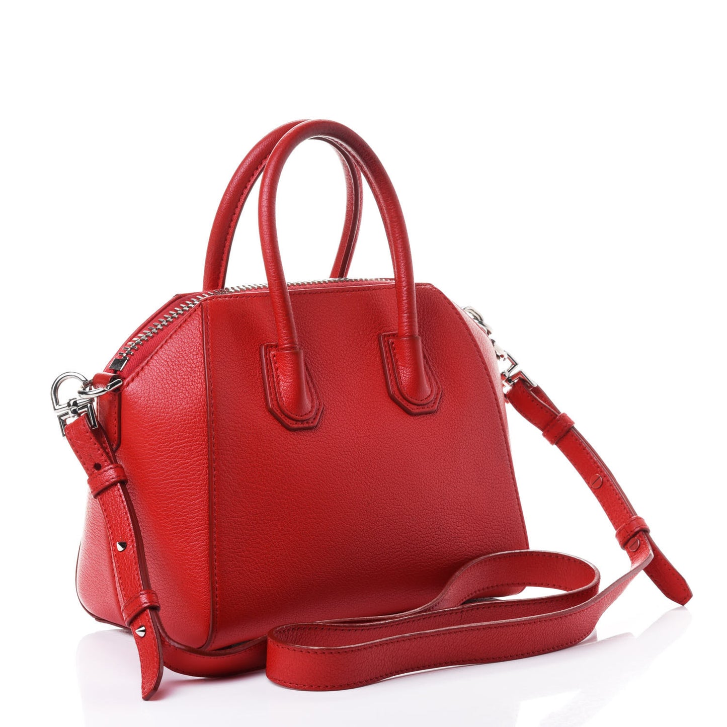 Sugar Goatskin Mini Antigona Medium Red