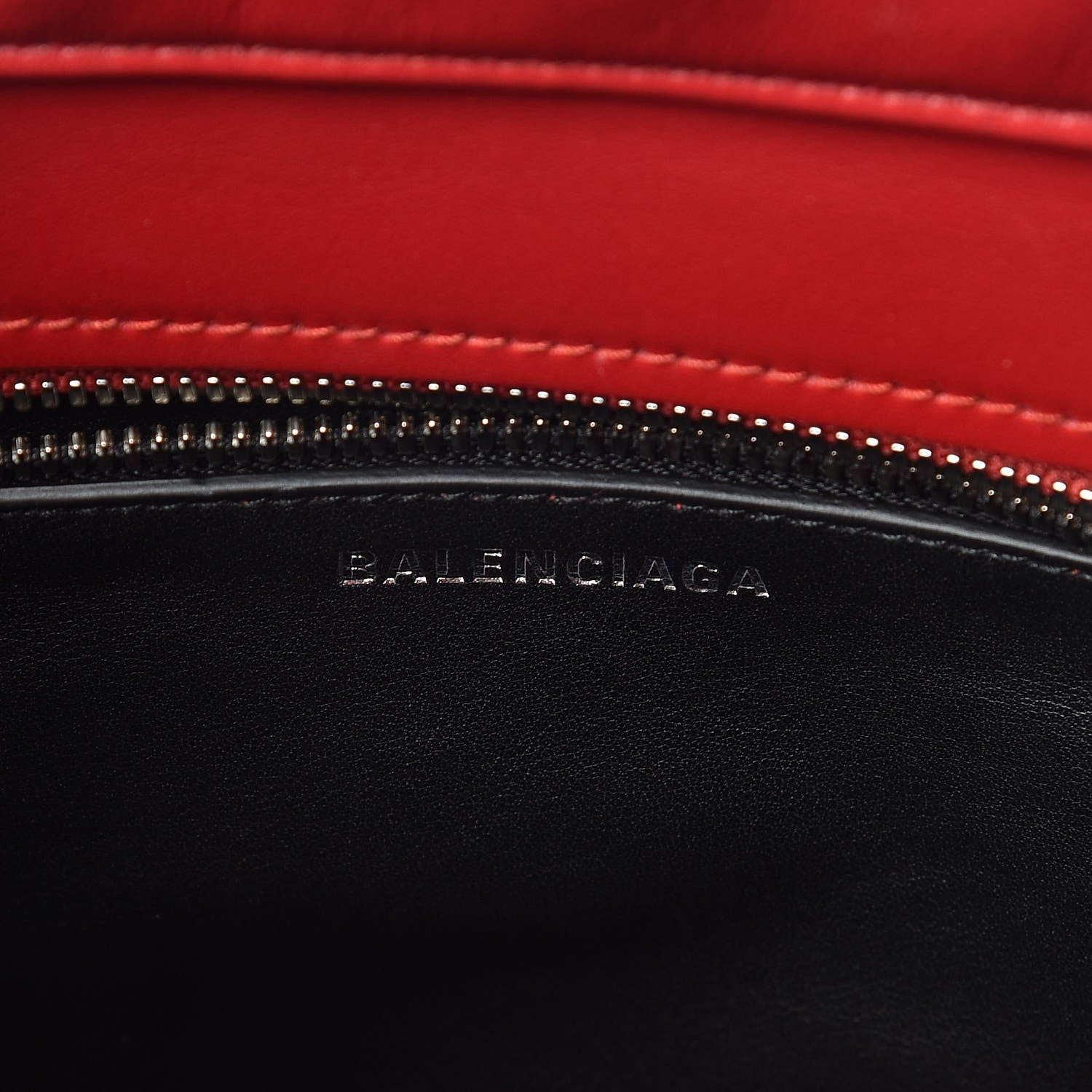 Balenciaga Calfskin XS Fringe Laundry Cabas Red 7 of 7