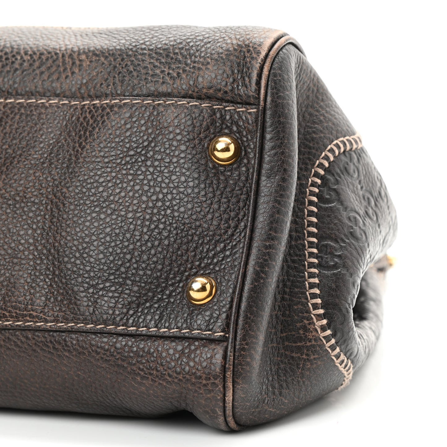 Guccissima Large New Pelham Shoulder Bag Dark Brown