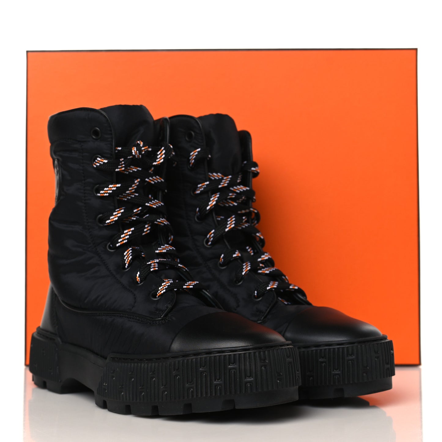 Calfskin Parachute Fresh Ankle Boots 38.5 Black