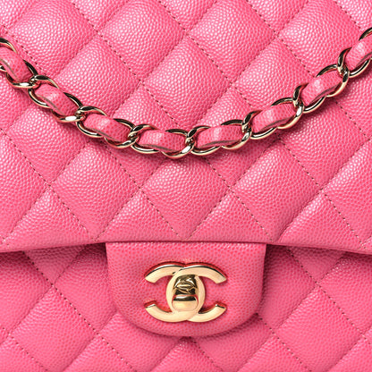 Chanel Caviar Quilted Medium Double Flap Pink 8 of 10
