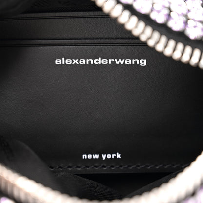 Alexander Wang Mesh Crystal Rhinestone Mini Heiress Pouch Winsome Orchid 6 of 11