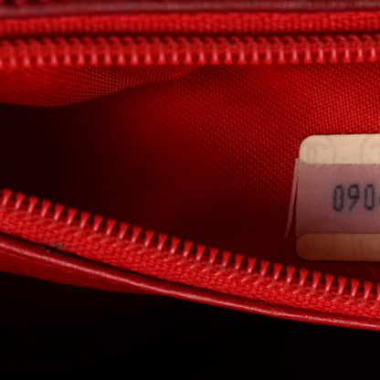 Chanel Lambskin Quilted CC Shoulder Bag Red 7 of 13