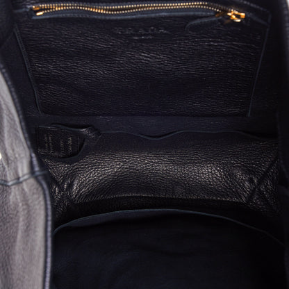 Prada Deerskin Shoulder Bag Black 4 of 5