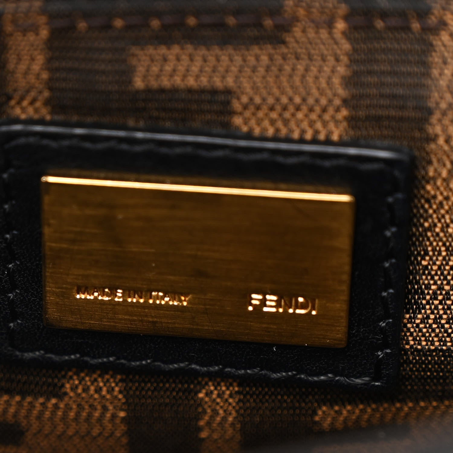 Fendi Vitello Seta Shiny Nappa Medium Peekaboo Iconic Satchel Black 7 of 15