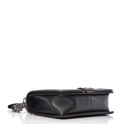 Chanel Calfskin Embossed New Medium Cordoba Boy Flap Black 4 of 17