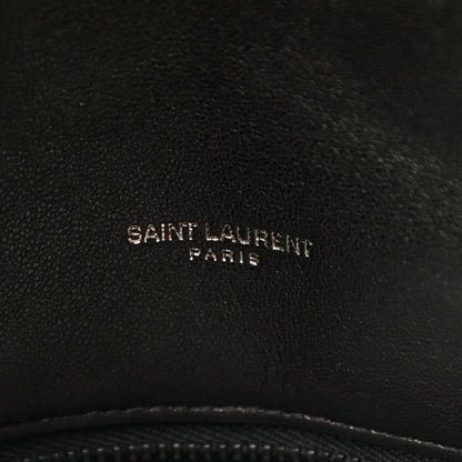 Saint Laurent Lambskin Quilted Small Loulou Puffer Monogram Chain Satchel Black 7 of 14