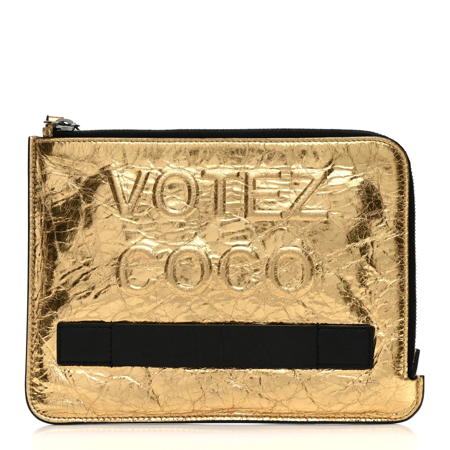 Chanel Metallic Calfskin Votez Coco Pouch Gold 1 of 7