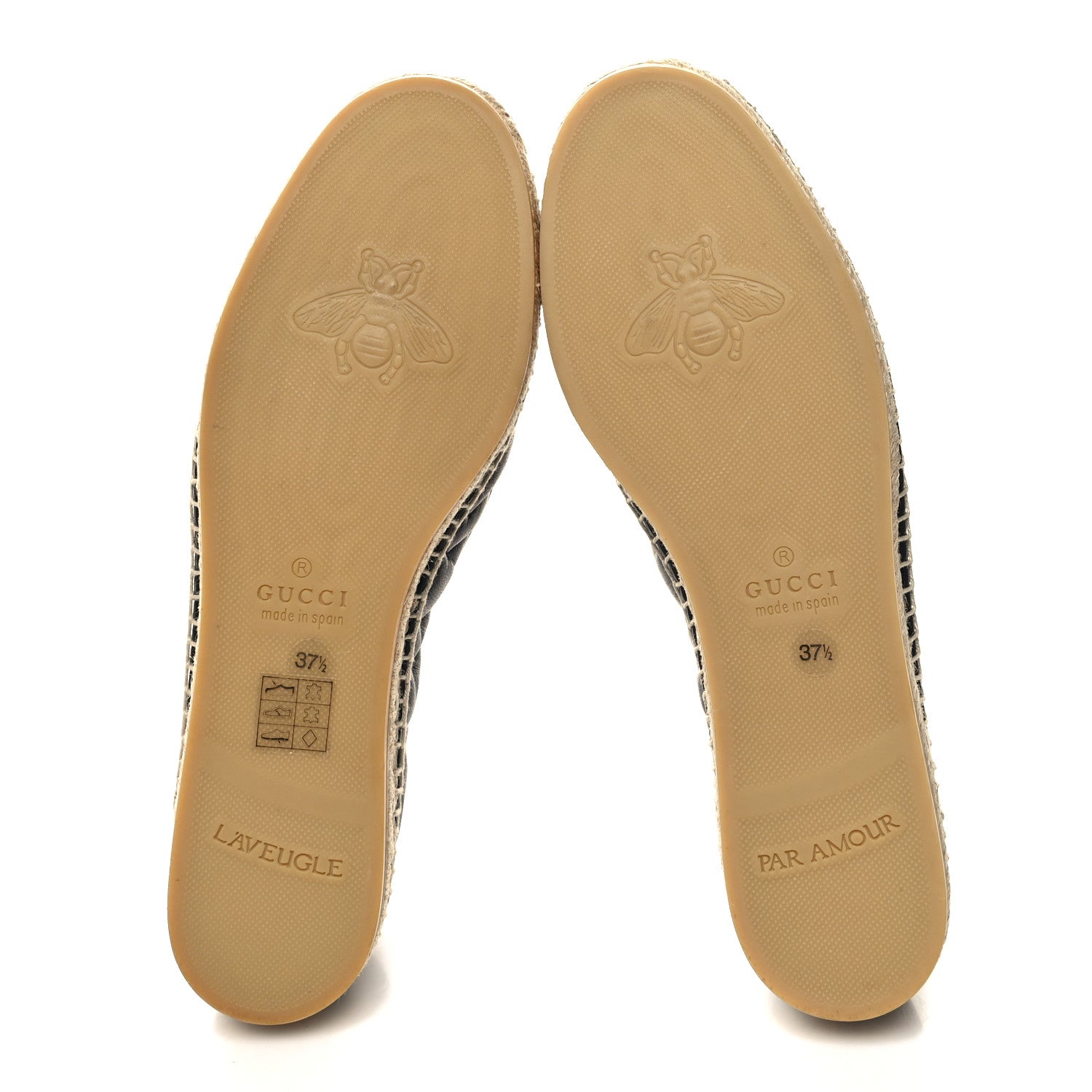 Gucci Nappa Matelasse GG Marmont Espadrilles 37.5 Black 5 of 10