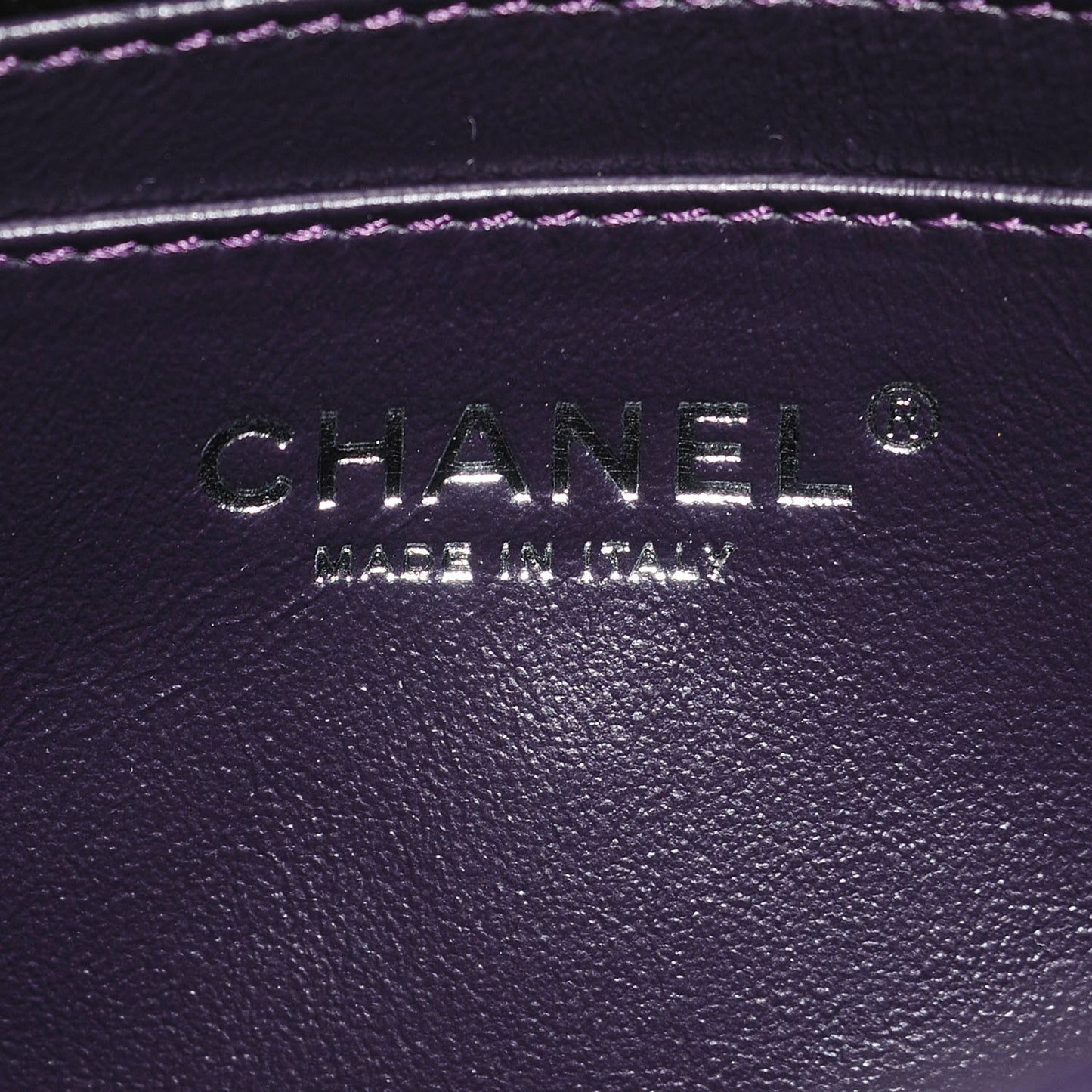 Lambskin Quilted Jumbo Single Flap Dark Purple