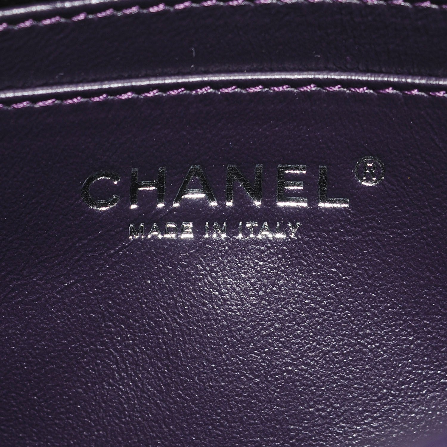 Chanel Lambskin Quilted Jumbo Single Flap Dark Purple 6 of 8