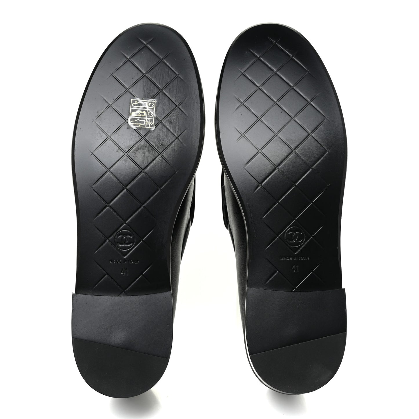 Lambskin Quilted CC Turnlock Loafers 41 Black