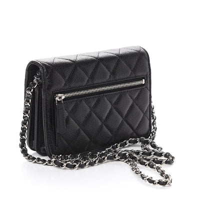 Chanel Caviar Quilted Clutch With Chain Black 2 of 8