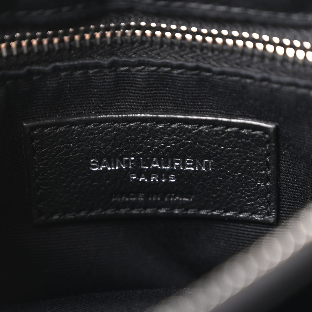 Calfskin Y Quilted Monogram Medium Loulou Chain Satchel Black