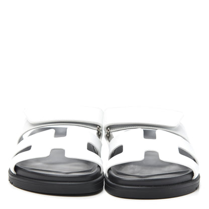 Hermes Calfskin Womens Chypre Sandals 36 White 2 of 7