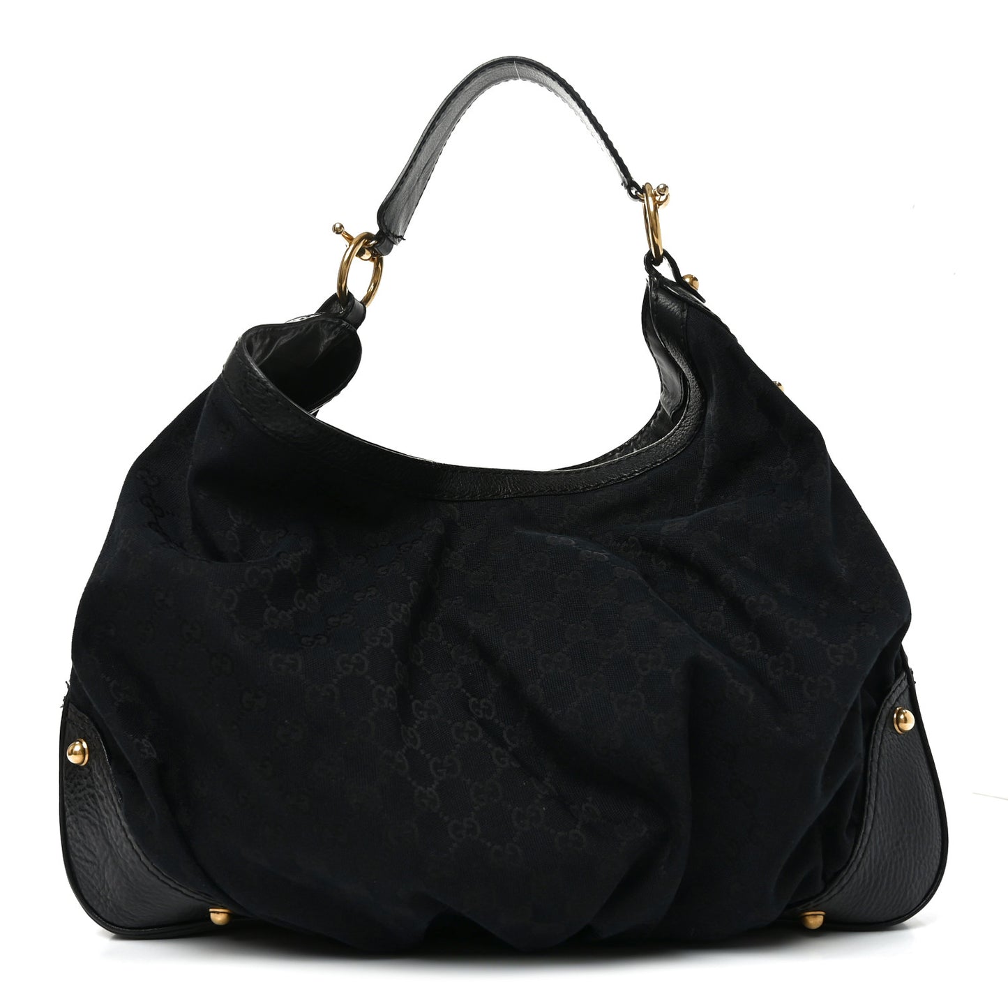 Monogram Large Jockey Hobo Black