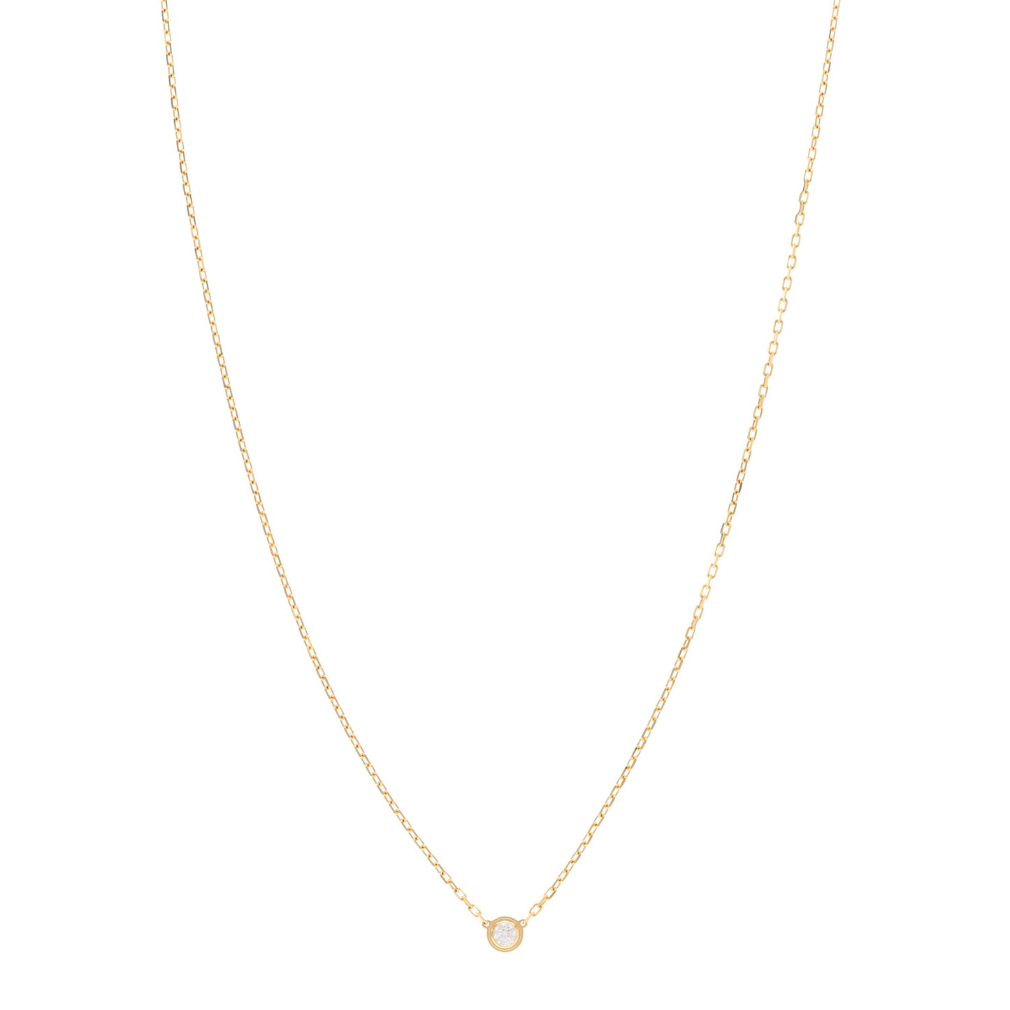 18K Yellow Gold Diamond SM D'Amour Pendant Necklace
