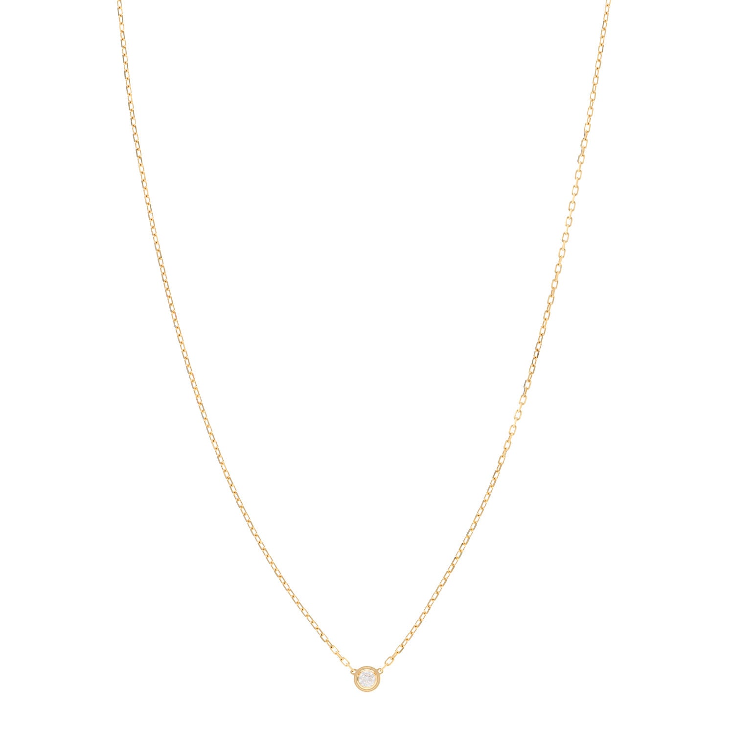 Cartier 18K Yellow Gold Diamond SM D'Amour Pendant Necklace 1 of 5