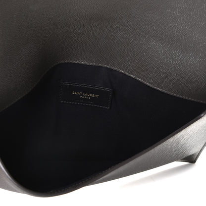 Saint Laurent Grain De Poudre Uptown Pouch Pebble 4 of 7
