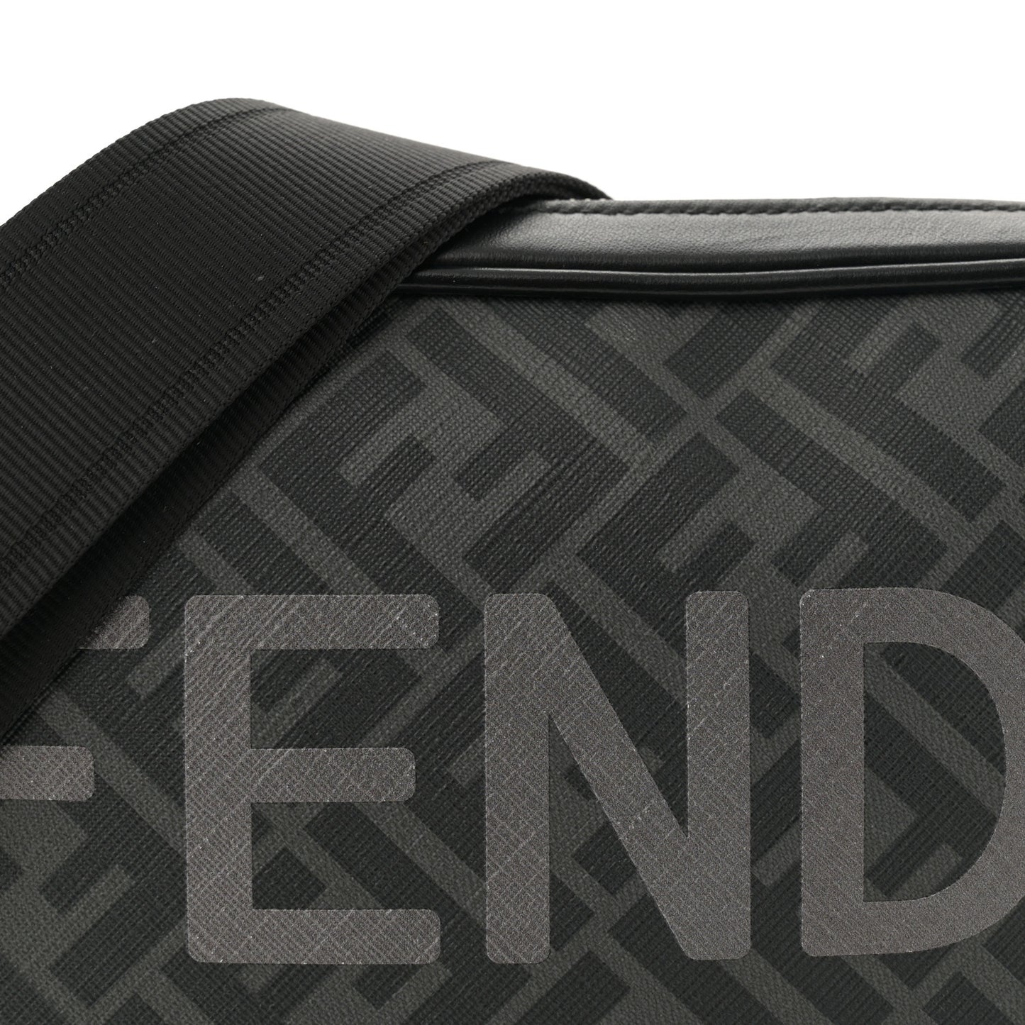 Shiny Glazed Fabric Vitello Cover FF 1974 Logo Medium Camera Case Black