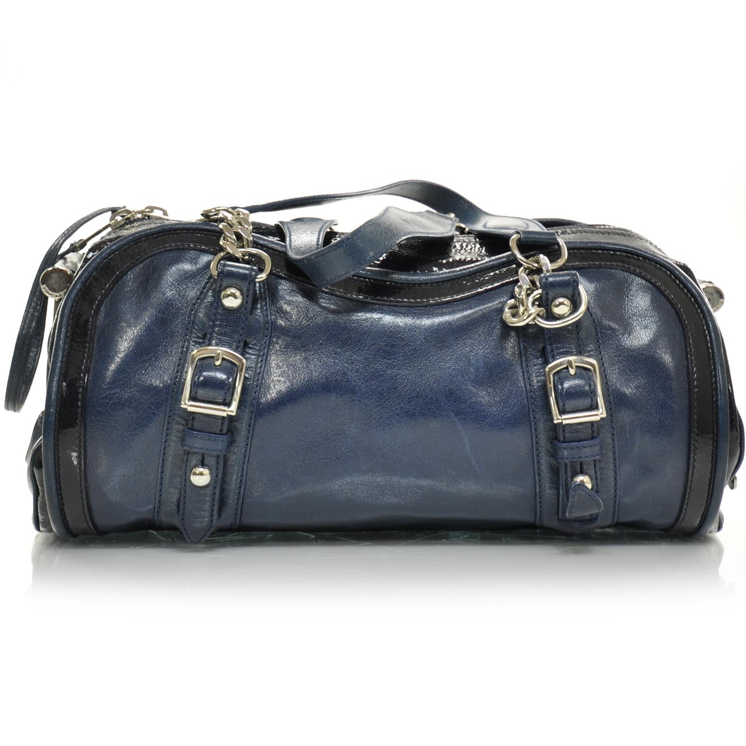 Balenciaga Leather Embossed Logo Satchel 4 of 8