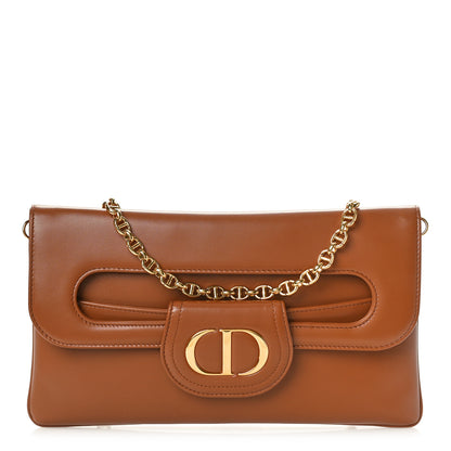 Christian Dior Smooth Calfskin Medium Diordouble Chain Bag Brown 1 of 10