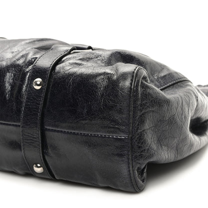 Miu Miu Vitello Lux Gathered Tote Black 9 of 12