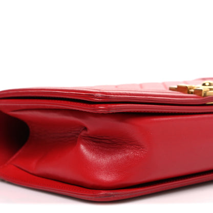 Chanel Lambskin Quilted Medium Boy Flap Red 9 of 10