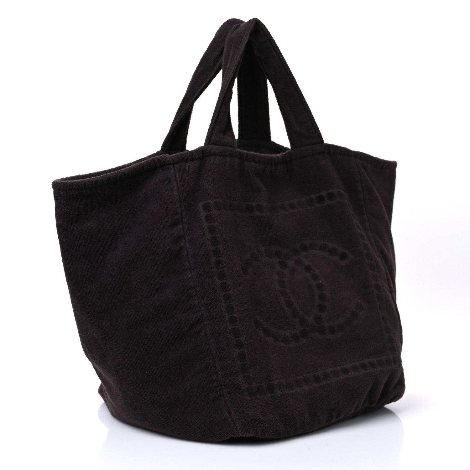 Chanel Terry Cotton CC Beach Tote Brown 2 of 10