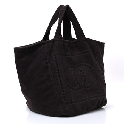 Chanel Terry Cotton CC Beach Tote Brown 2 of 10
