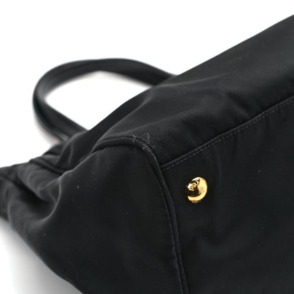 Prada Tessuto Nylon Saffiano Shopping Tote Black 9 of 10