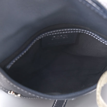 Christian Dior X KAWS Grained Calfskin Saddle Pouch Blue Multicolor 4 of 4