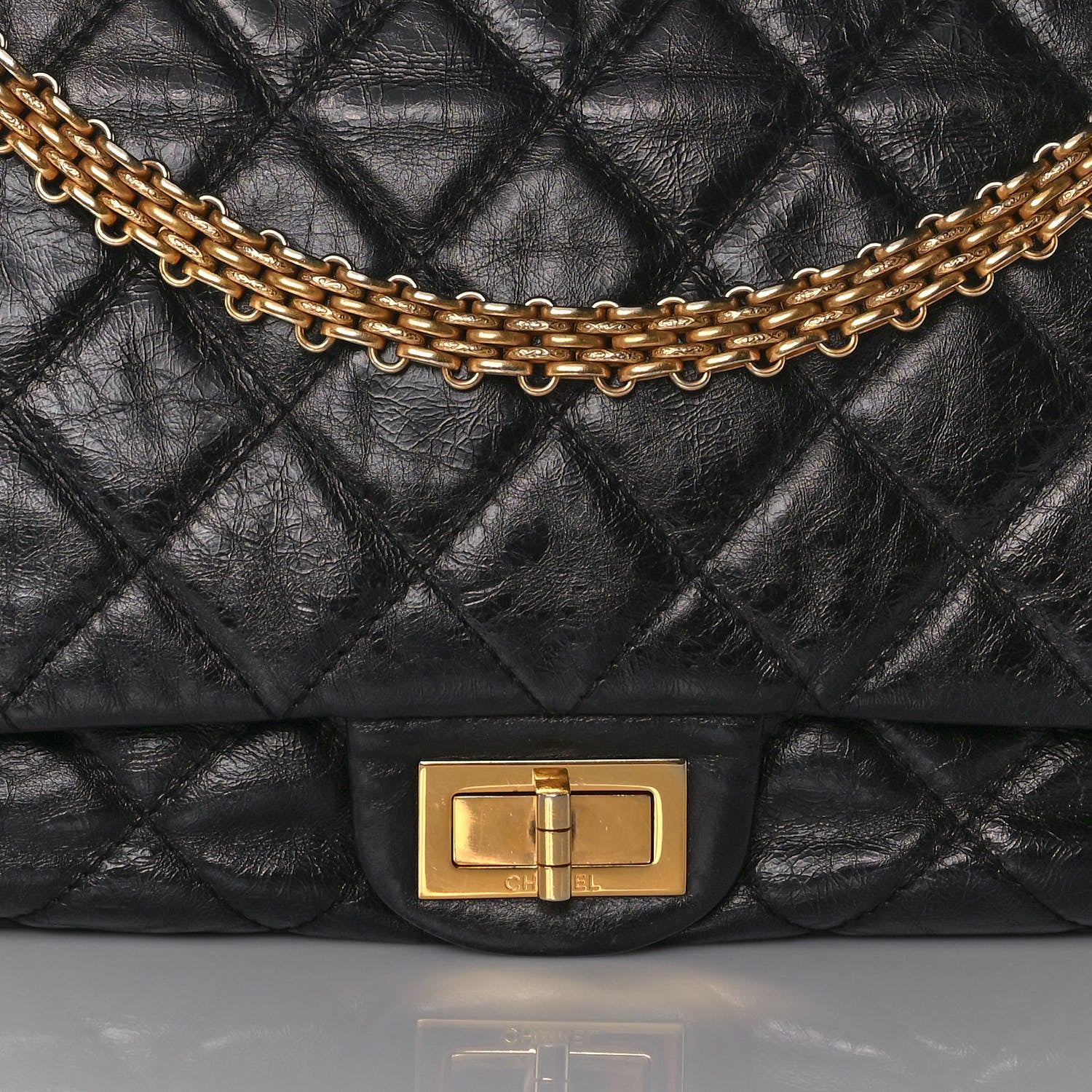 Chanel Aged Calfskin Quilted 2.55 Reissue 228 Flap Black 9 of 9