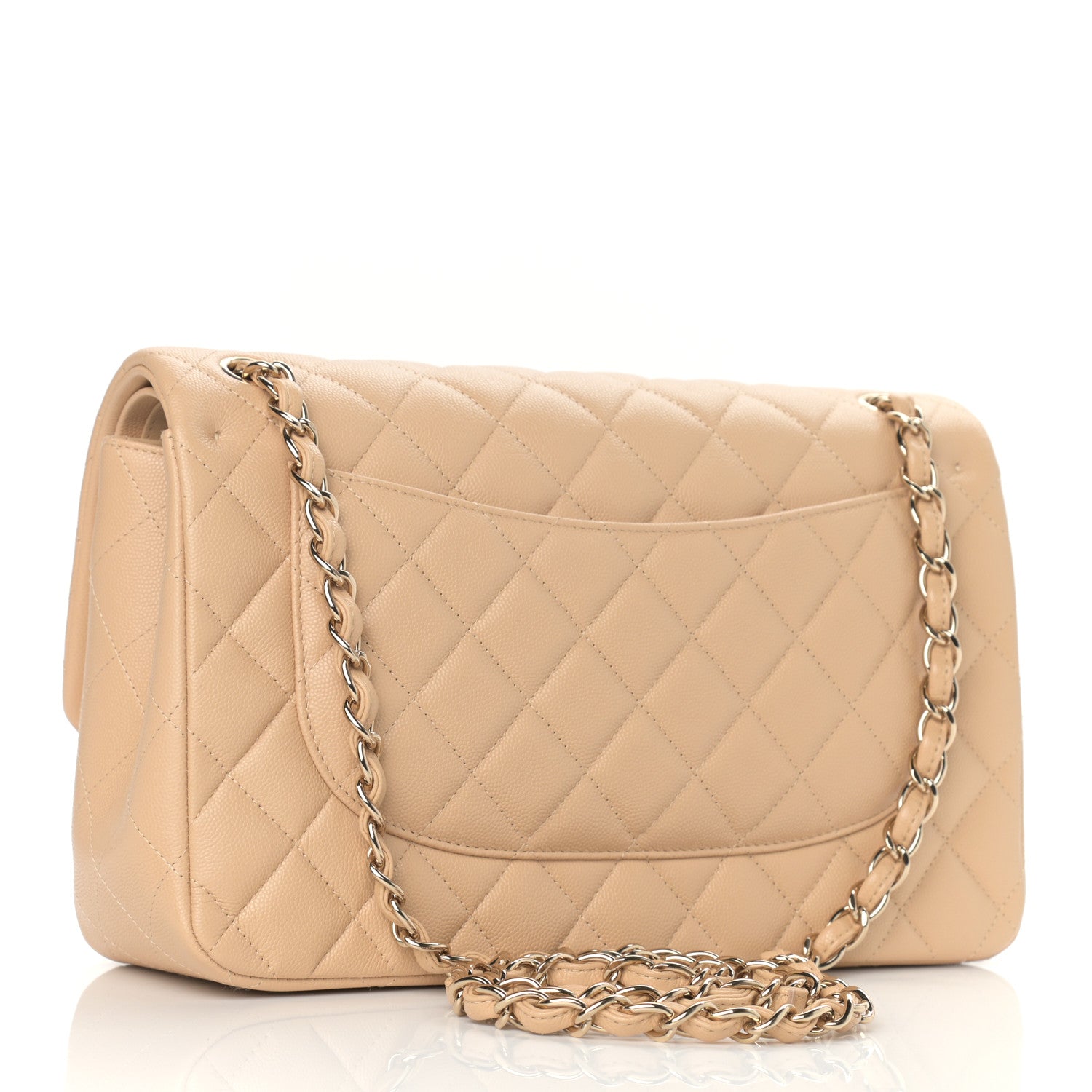 Chanel Caviar Quilted Jumbo Double Flap Beige Clair 3 of 9