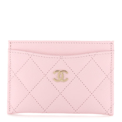 Chanel Caviar Quilted Card Holder Light Pink 1 of 8