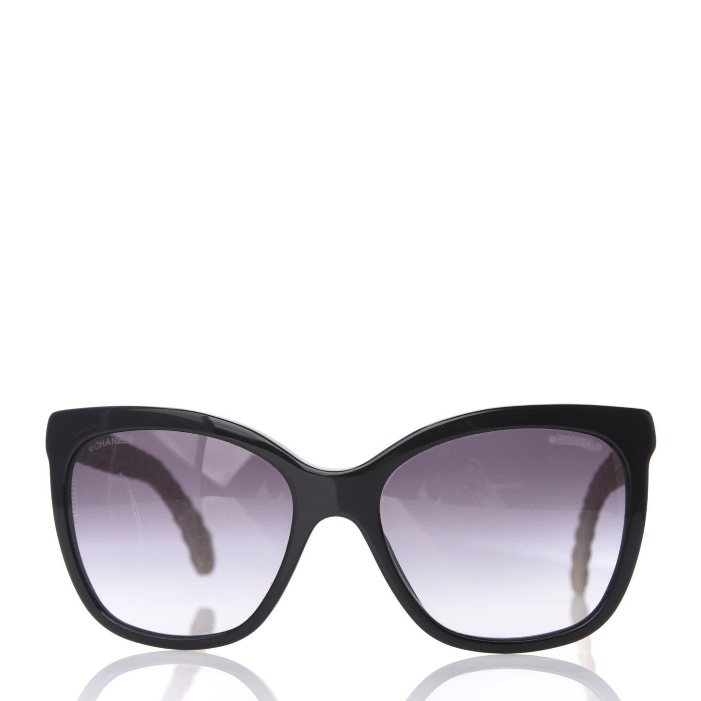 Quilted CC Sunglasses 5288-Q Black Tan