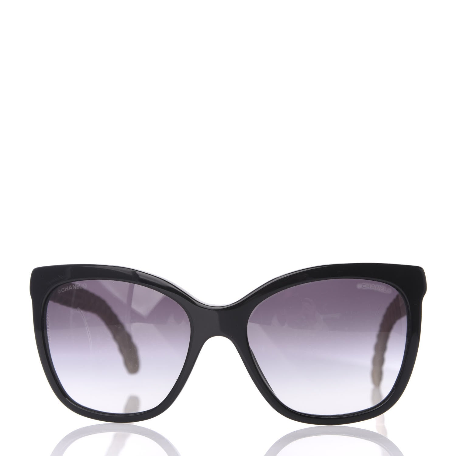 Chanel Quilted CC Sunglasses 5288-Q Black Tan 2 of 8