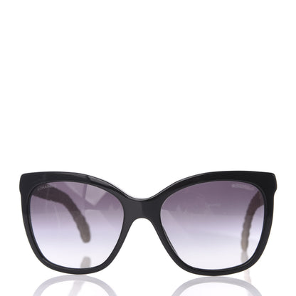 Chanel Quilted CC Sunglasses 5288-Q Black Tan 2 of 8