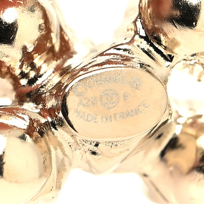 Chanel Crystal Coco's Pearls CC Brooch Light Gold 3 of 3