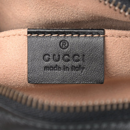 Gucci Calfskin Matelasse Mini GG Marmont Chain Shoulder Bag Black 6 of 11