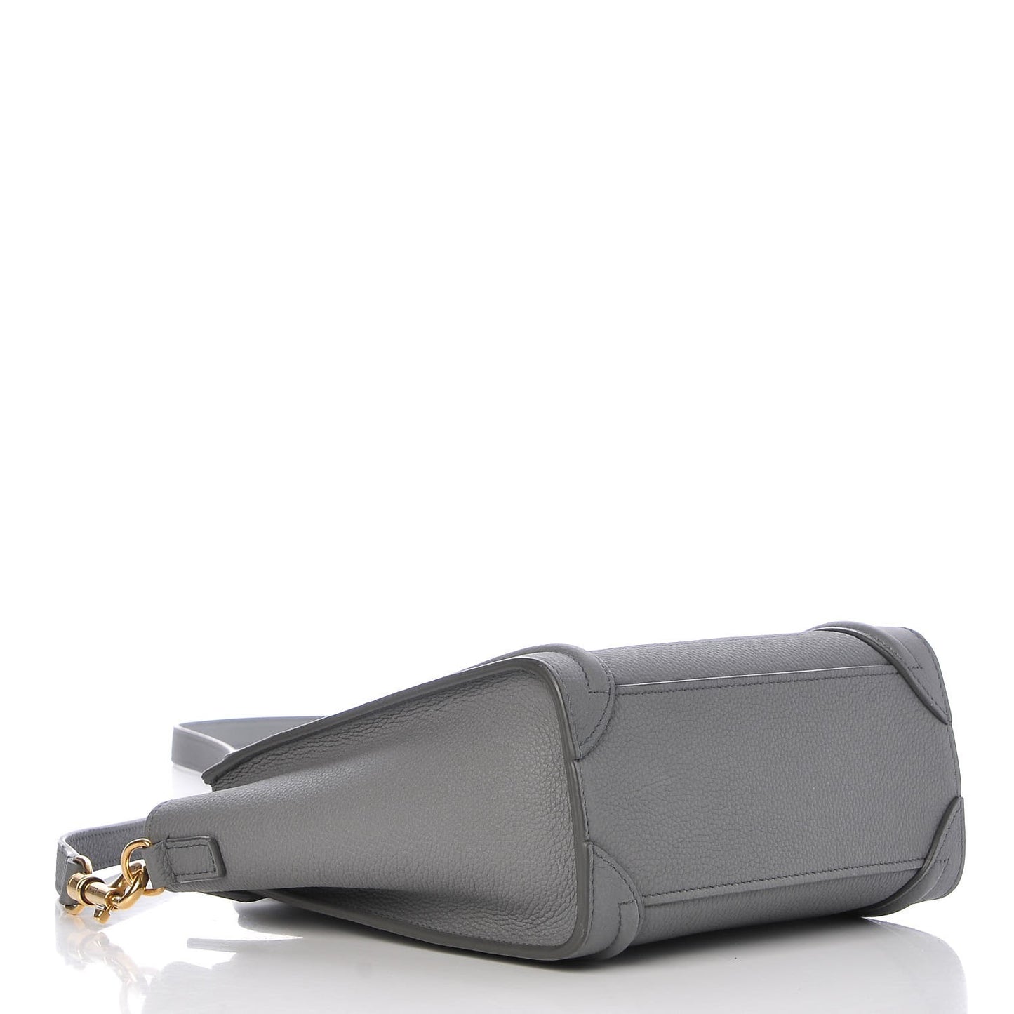 Drummed Calfskin Nano Luggage Kohl